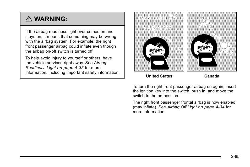 Warning | GMC 2010 Sierra User Manual | Page 127 / 658