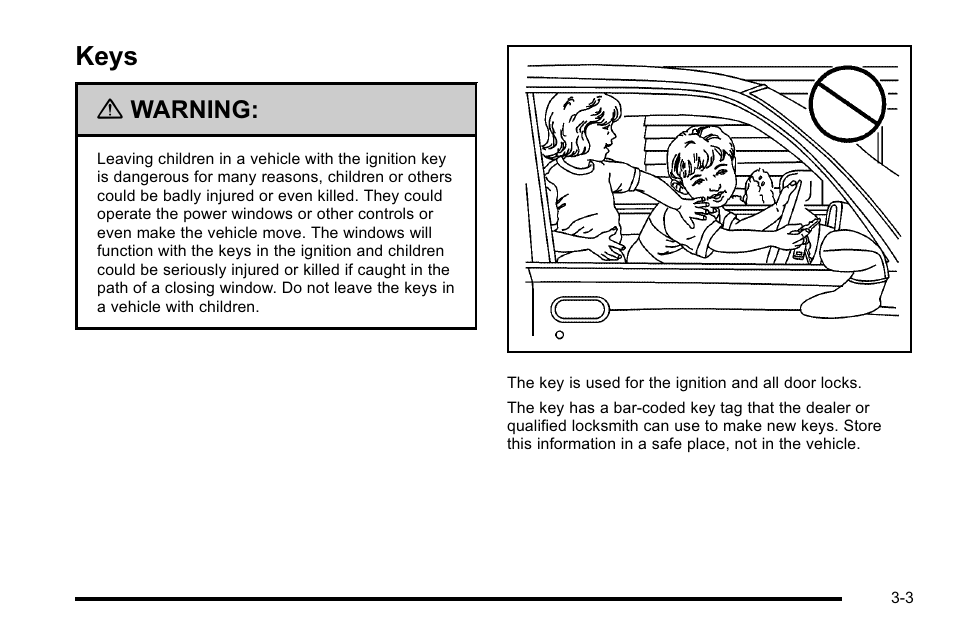 Keys, Keys -3, Service | Warning | GMC 2010 Sierra User Manual | Page 141 / 658