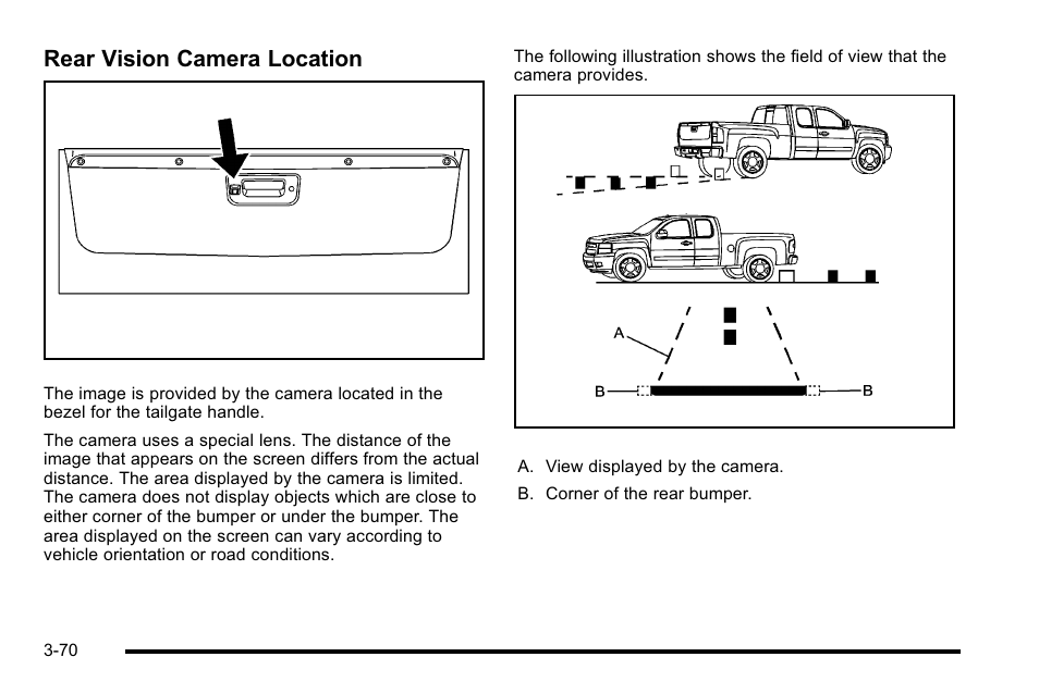 Rear vision camera location | GMC 2010 Sierra User Manual | Page 208 / 658