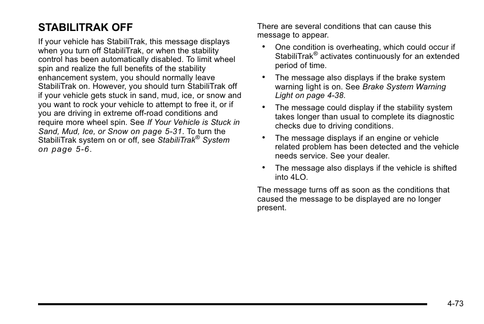 Stabilitrak off | GMC 2010 Sierra User Manual | Page 297 / 658