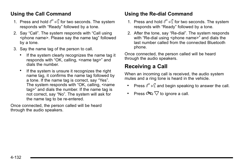 Receiving a call | GMC 2010 Sierra User Manual | Page 356 / 658