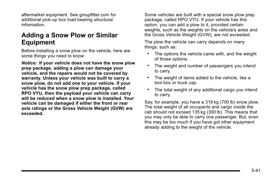 Adding a snow plow or similar equipment, Adding a snow plow or similar equipment -41 | GMC 2010 Sierra User Manual | Page 417 / 658