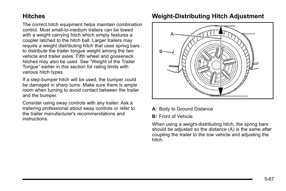 Hitches, Weight‐distributing hitch adjustment | GMC 2010 Sierra User Manual | Page 443 / 658