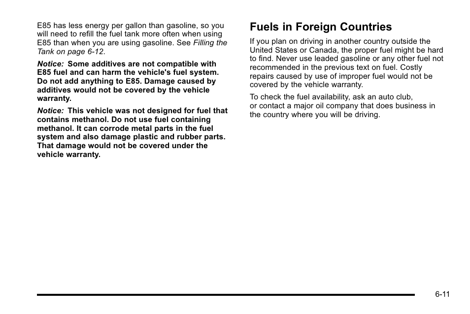 Fuels in foreign countries, Fuels in foreign countries -11 | GMC 2010 Sierra User Manual | Page 471 / 658
