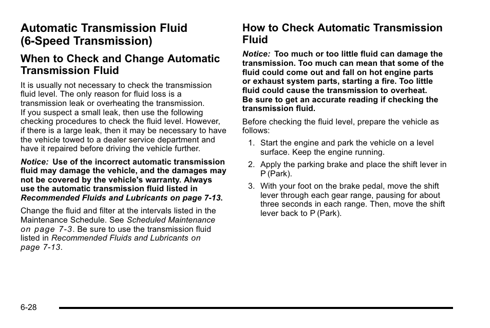 Automatic transmission fluid, Speed transmission) -28, How to check automatic transmission fluid | GMC 2010 Sierra User Manual | Page 488 / 658
