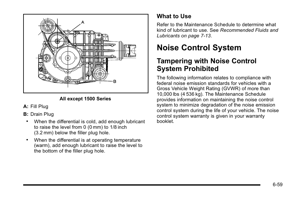 Noise control system, Tampering with noise control system prohibited, Noise control system -59 | Tampering with noise control system, Prohibited -59 | GMC 2010 Sierra User Manual | Page 519 / 658