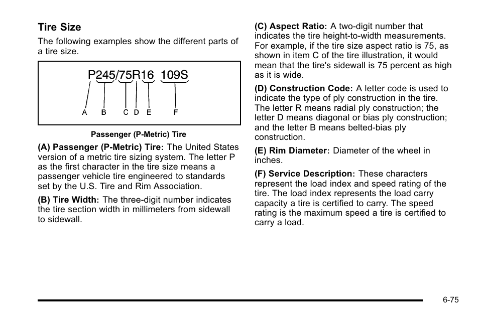 Tire size | GMC 2010 Sierra User Manual | Page 535 / 658