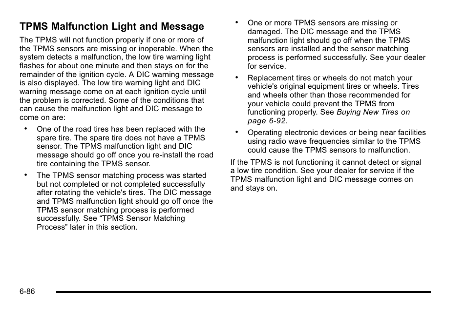 Tpms malfunction light and message | GMC 2010 Sierra User Manual | Page 546 / 658