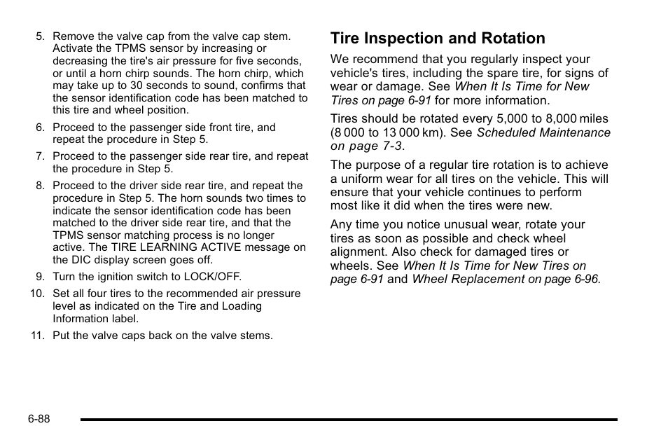 Tire inspection and rotation, Tire inspection and rotation -88 | GMC 2010 Sierra User Manual | Page 548 / 658