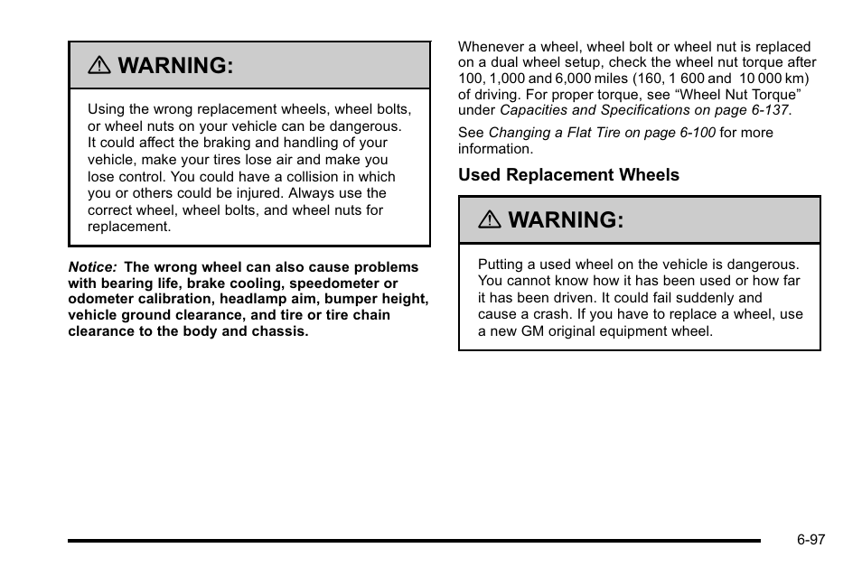 Warning | GMC 2010 Sierra User Manual | Page 557 / 658