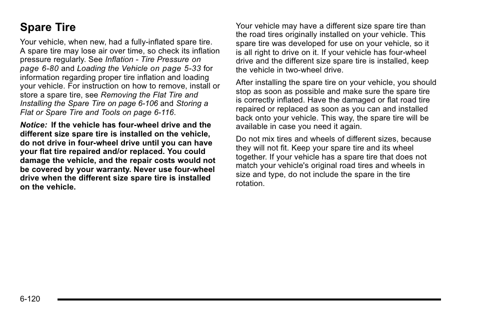 Spare tire, Spare tire -120 | GMC 2010 Sierra User Manual | Page 580 / 658