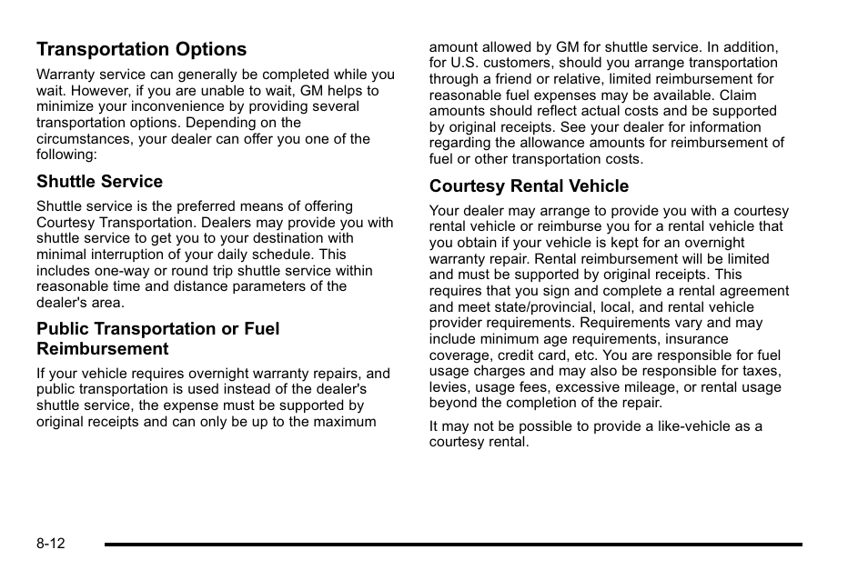 Transportation options | GMC 2010 Sierra User Manual | Page 632 / 658