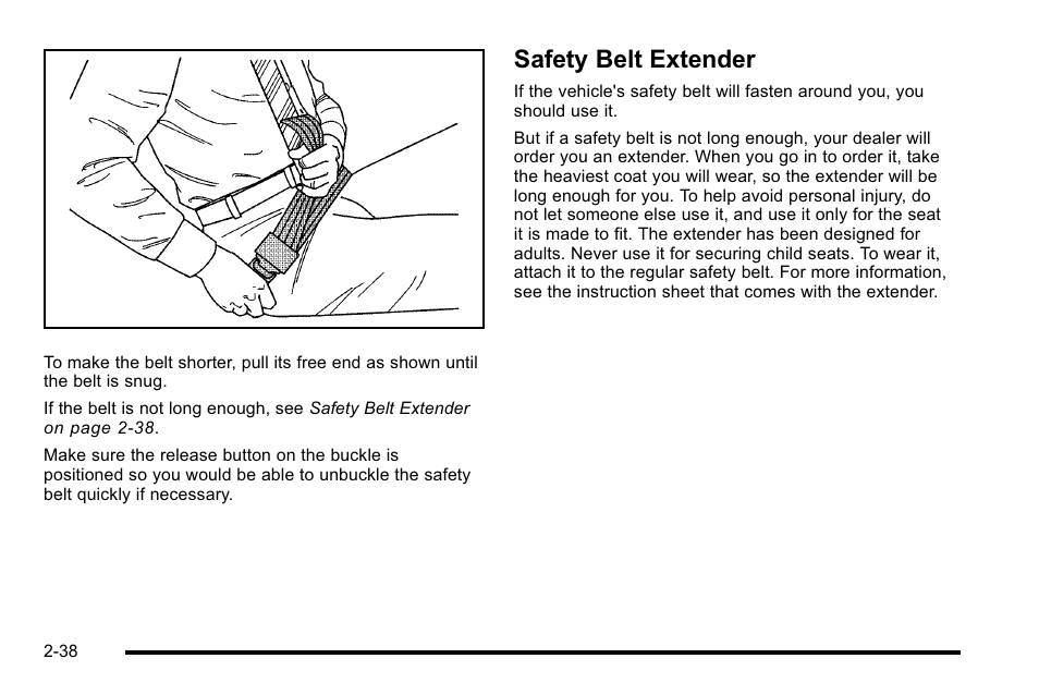 Safety belt extender, Safety belt extender -38 | GMC 2010 Sierra User Manual | Page 80 / 658