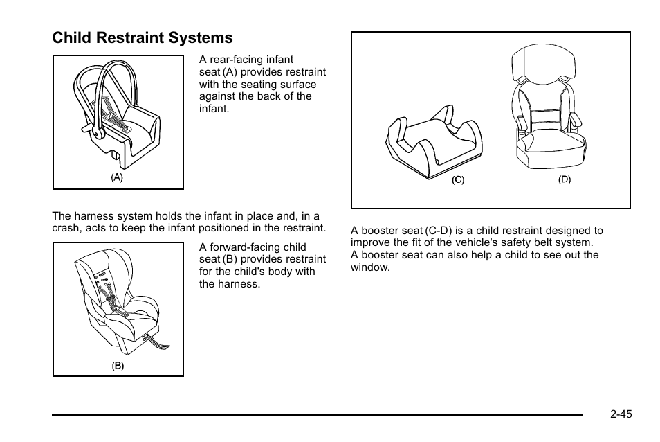 Child restraint systems, Child restraint systems -45 | GMC 2010 Sierra User Manual | Page 87 / 658