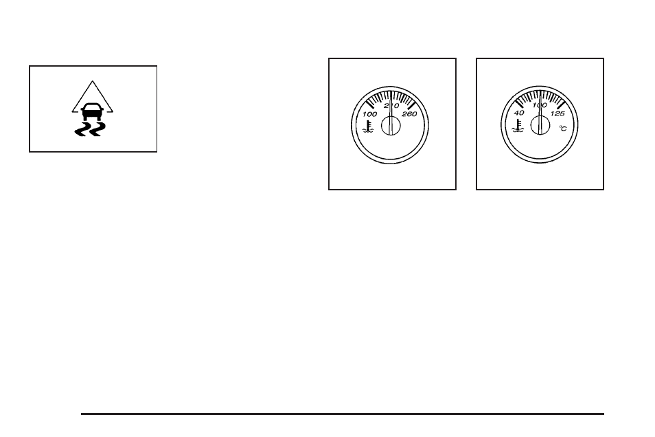 Stabilitrak® indicator light, Engine coolant temperature gage, Stabilitrak | Indicator light -40, Engine coolant temperature gage -40, Indicator light | GMC 2008 Envoy User Manual | Page 174 / 468