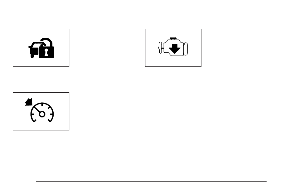 Security light, Cruise control light, Reduced engine power light | GMC 2008 Envoy User Manual | Page 180 / 468