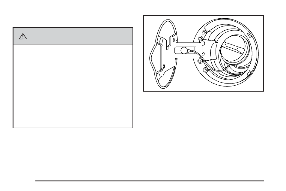 Filling the tank, Filling the tank -8, Caution | GMC 2008 Envoy User Manual | Page 302 / 468
