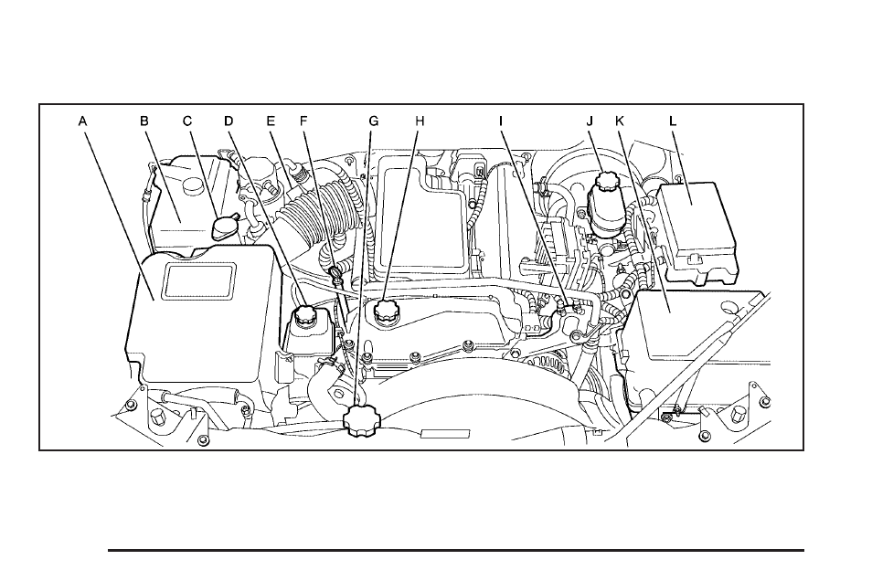 Engine compartment overview, Engine compartment overview -12 | GMC 2008 Envoy User Manual | Page 306 / 468