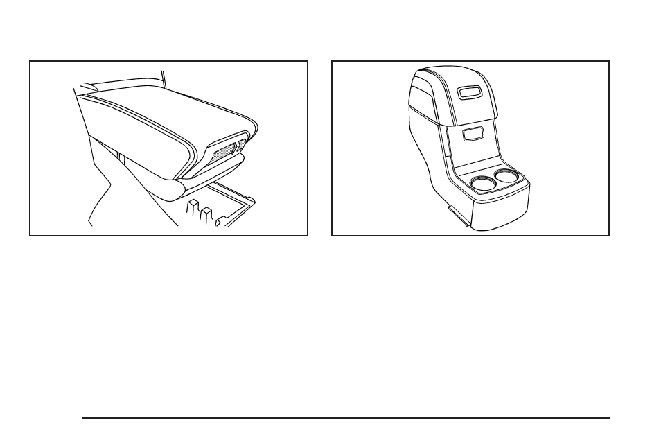 Center console storage, Second row center console | GMC 2008 Acadia User Manual | Page 138 / 472