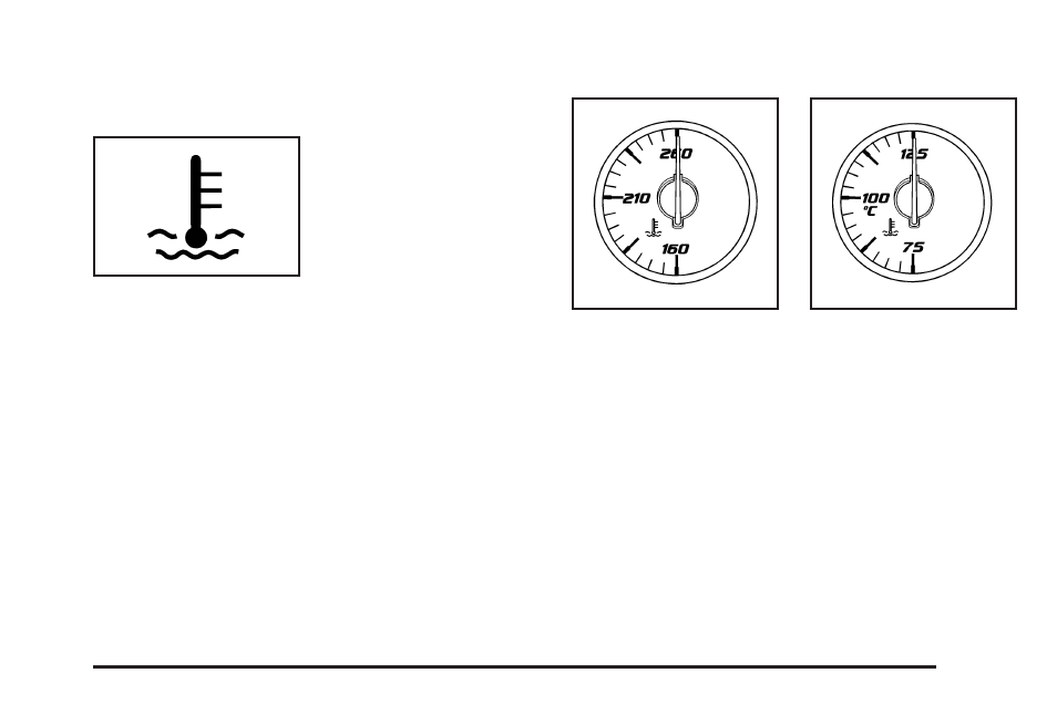 Engine coolant temperature warning light, Engine coolant temperature gage | GMC 2008 Acadia User Manual | Page 191 / 472