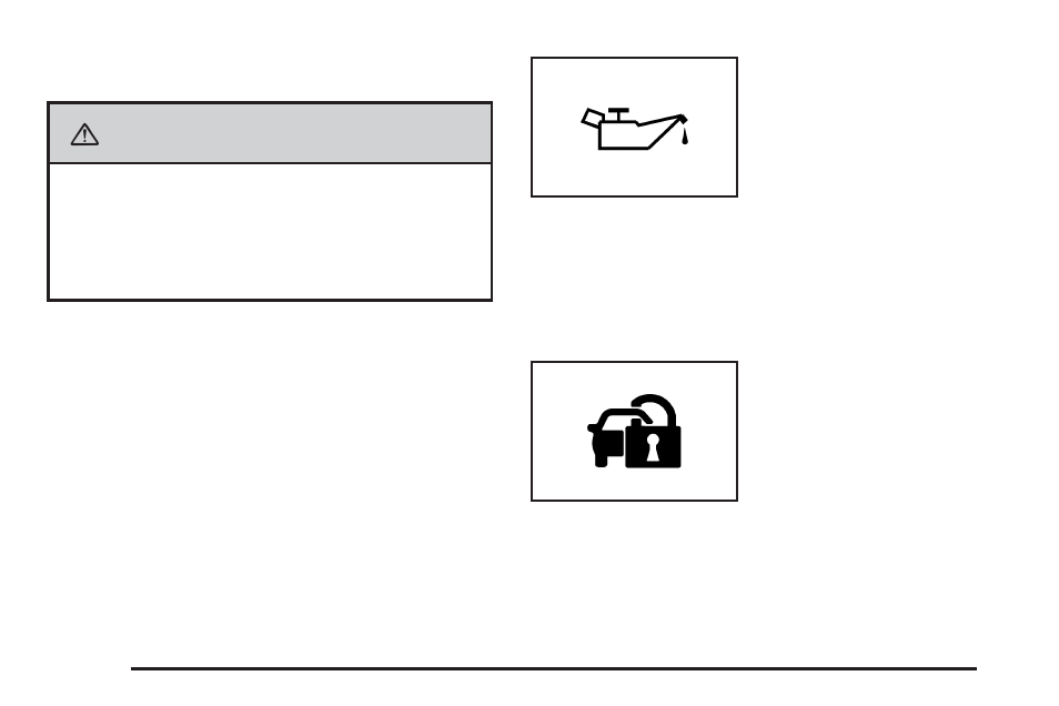 Oil pressure light, Security light, Oil pressure light -54 security light -54 | Caution | GMC 2008 Acadia User Manual | Page 196 / 472