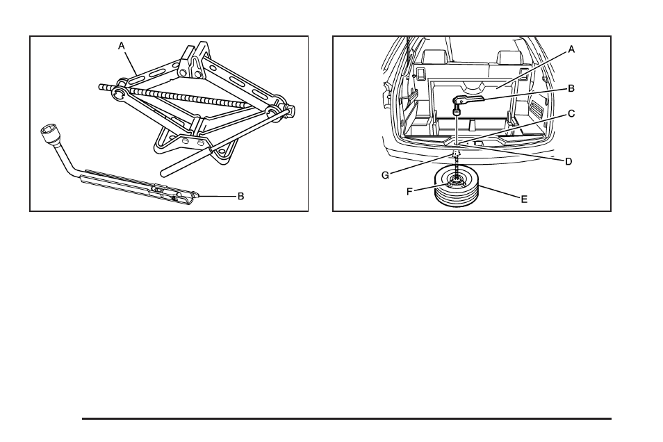Removing the spare tire | GMC 2008 Acadia User Manual | Page 388 / 472