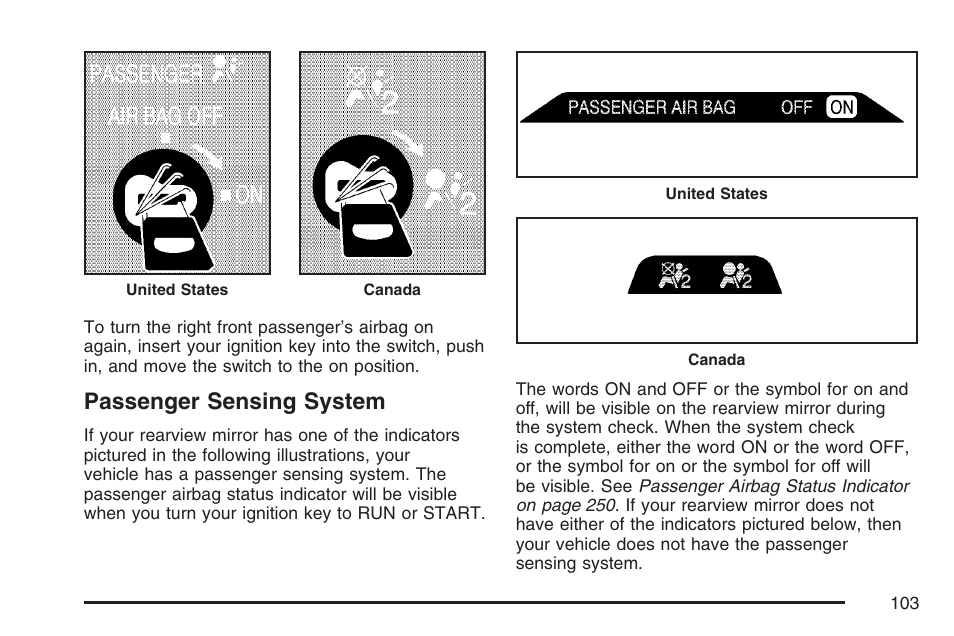 Passenger sensing system | GMC 2007 Sierra User Manual | Page 103 / 674