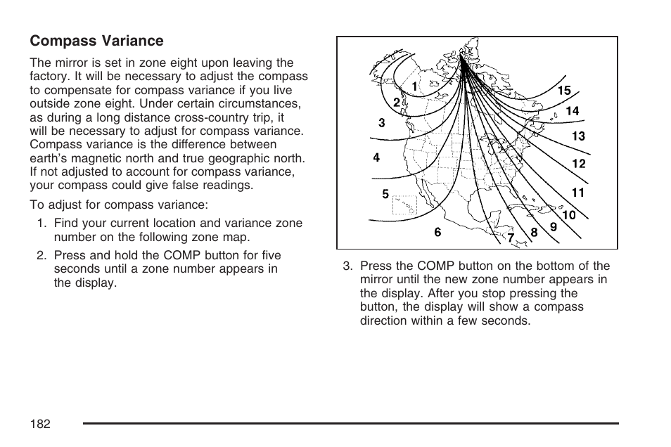 Compass variance | GMC 2007 Sierra User Manual | Page 182 / 674