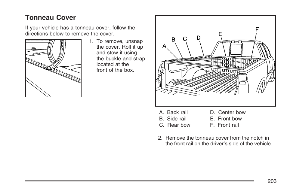 Tonneau cover | GMC 2007 Sierra User Manual | Page 203 / 674