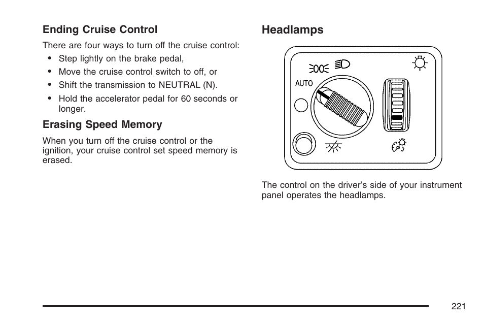 Headlamps | GMC 2007 Sierra User Manual | Page 221 / 674