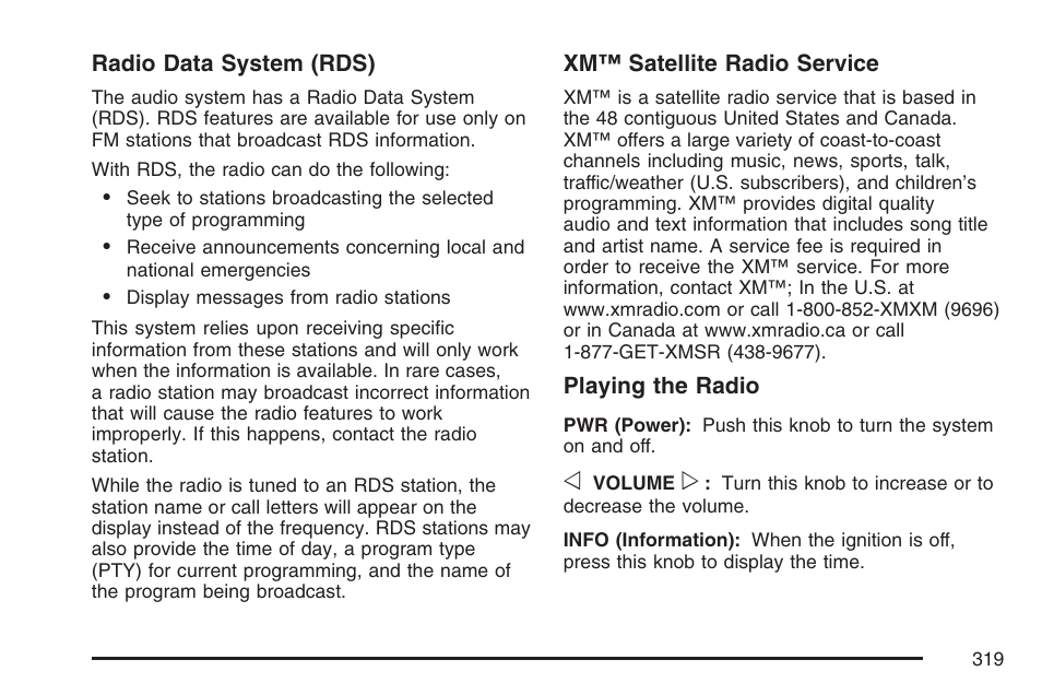 GMC 2007 Sierra User Manual | Page 319 / 674