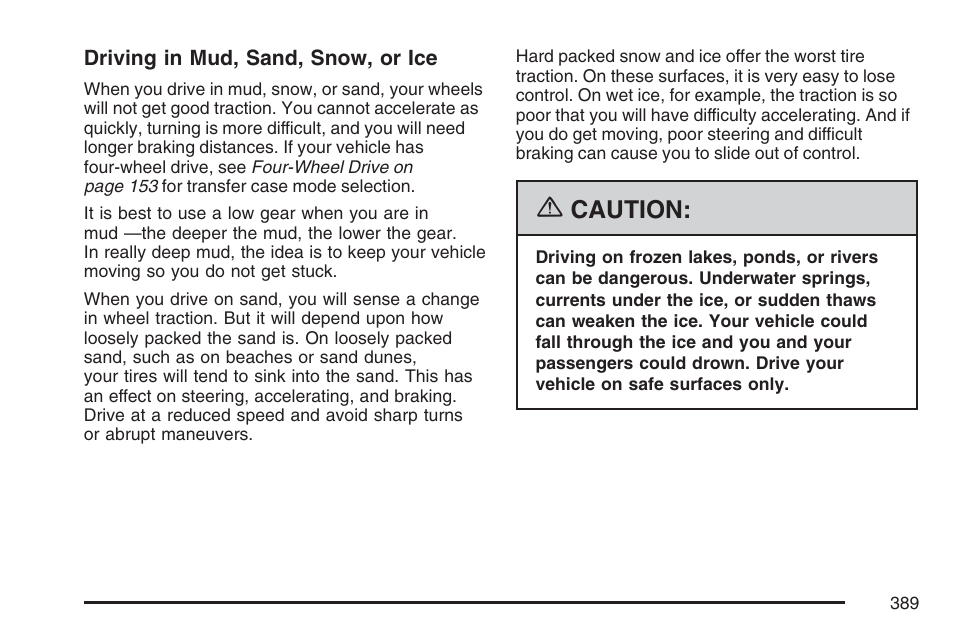 Caution | GMC 2007 Sierra User Manual | Page 389 / 674