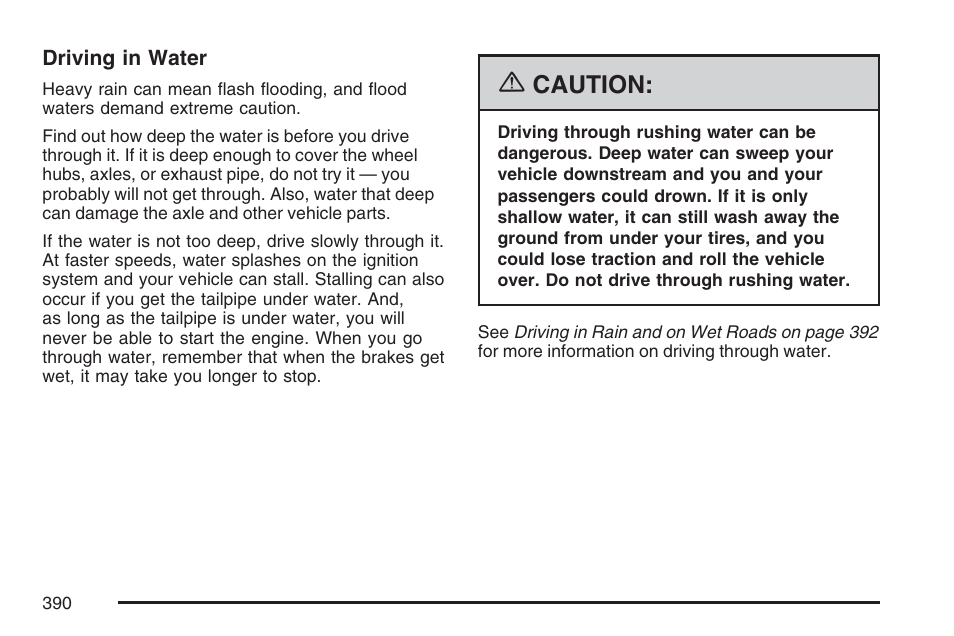 Caution | GMC 2007 Sierra User Manual | Page 390 / 674