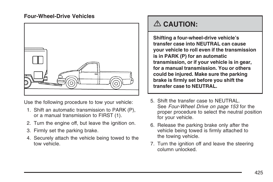 Caution | GMC 2007 Sierra User Manual | Page 425 / 674