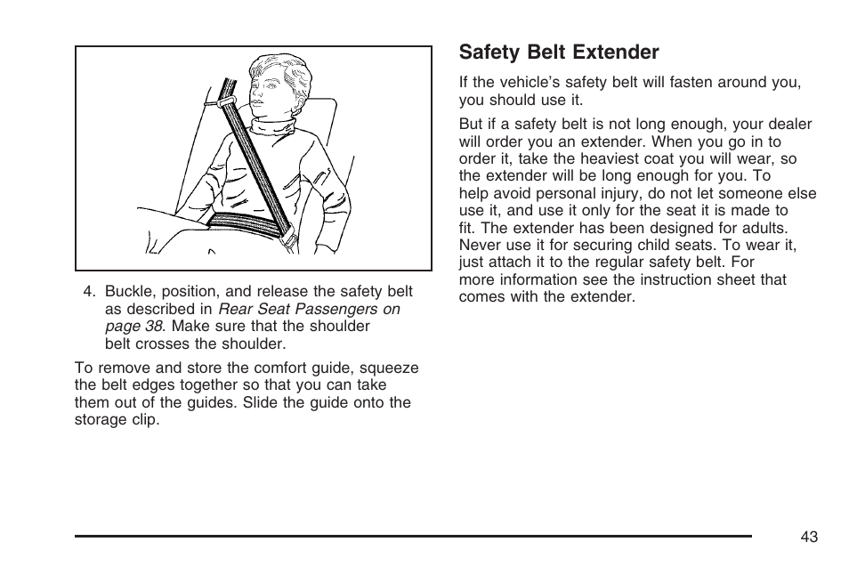 Safety belt extender | GMC 2007 Sierra User Manual | Page 43 / 674