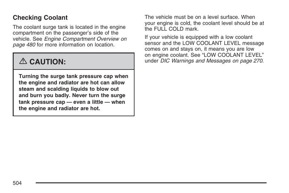 Caution | GMC 2007 Sierra User Manual | Page 504 / 674