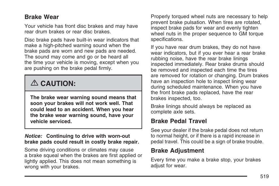 Caution | GMC 2007 Sierra User Manual | Page 519 / 674