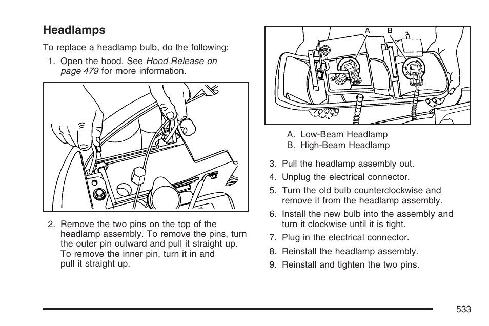 Headlamps | GMC 2007 Sierra User Manual | Page 533 / 674