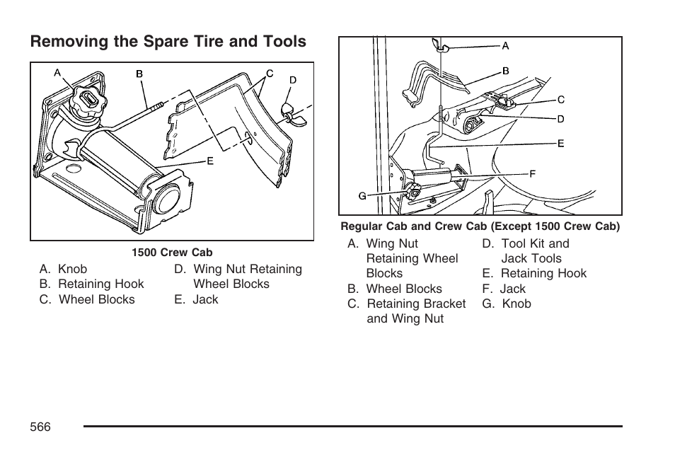 Removing the spare tire and tools | GMC 2007 Sierra User Manual | Page 566 / 674