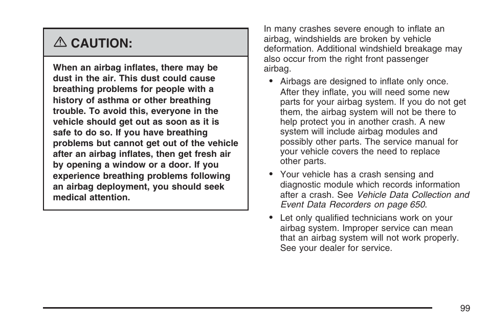 Caution | GMC 2007 Sierra User Manual | Page 99 / 674