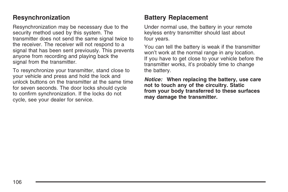 GMC 2007 Savana User Manual | Page 106 / 452