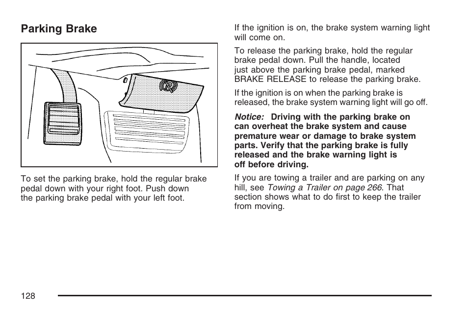 Parking brake | GMC 2007 Savana User Manual | Page 128 / 452