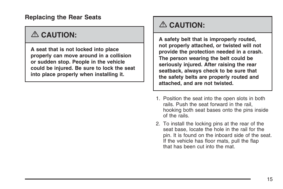 Caution | GMC 2007 Savana User Manual | Page 15 / 452