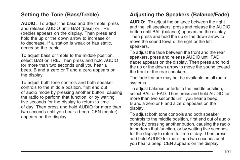 GMC 2007 Savana User Manual | Page 191 / 452