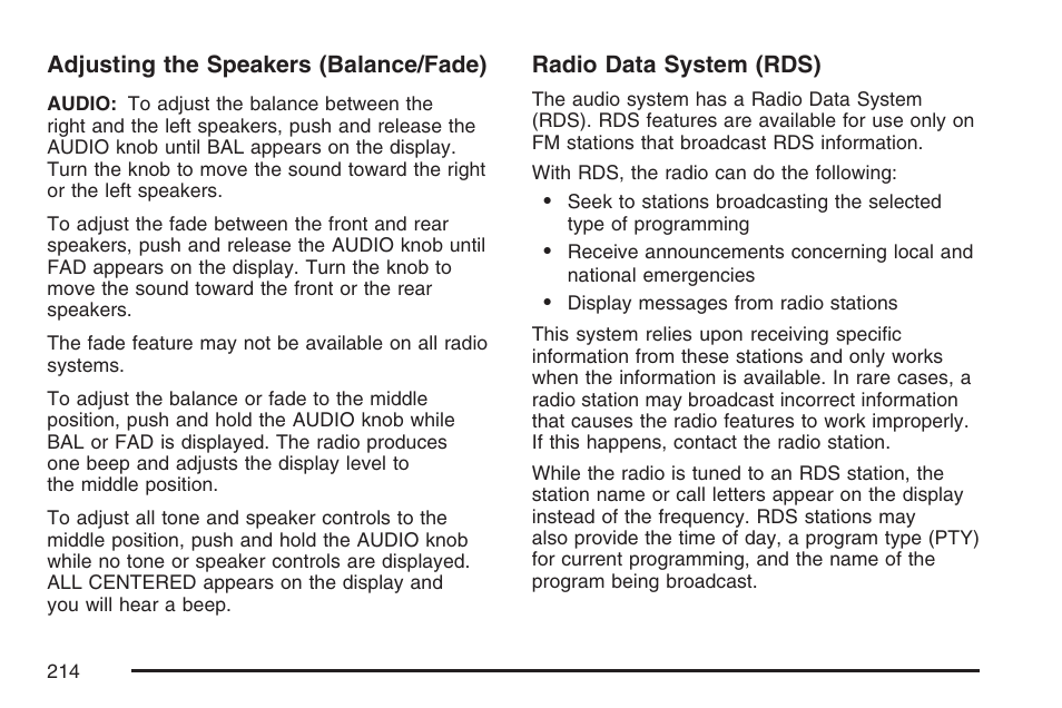 GMC 2007 Savana User Manual | Page 214 / 452