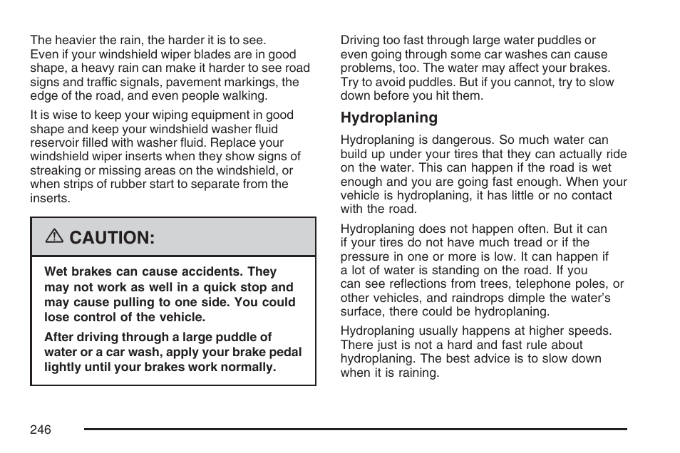 Caution | GMC 2007 Savana User Manual | Page 246 / 452