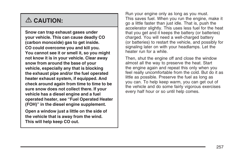 Caution | GMC 2007 Savana User Manual | Page 257 / 452