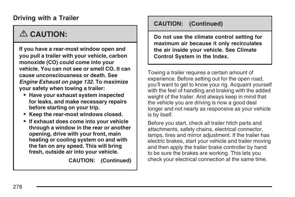 Caution | GMC 2007 Savana User Manual | Page 278 / 452