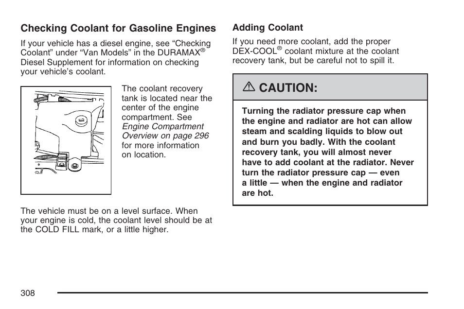 Caution | GMC 2007 Savana User Manual | Page 308 / 452