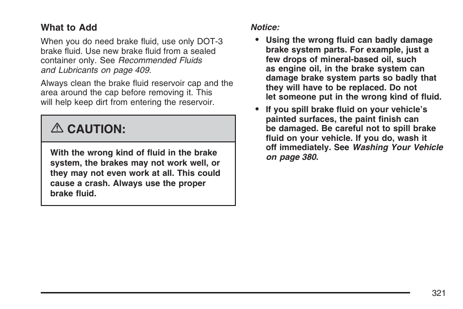Caution | GMC 2007 Savana User Manual | Page 321 / 452